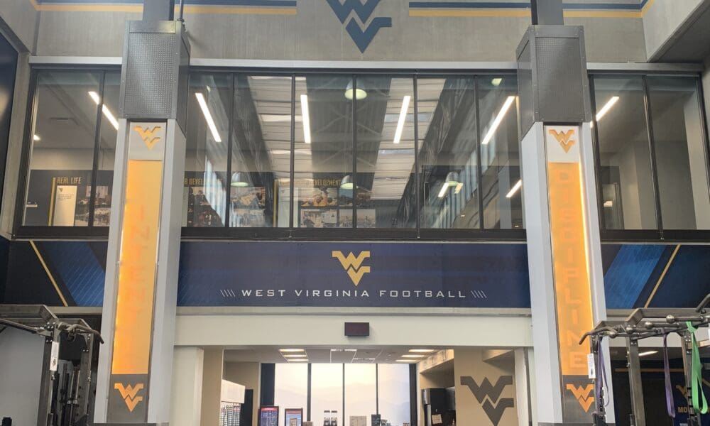 WVU Football weight room stock