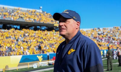 WVU Football HC Rich Rodriguez against RMU in 2025 season opener