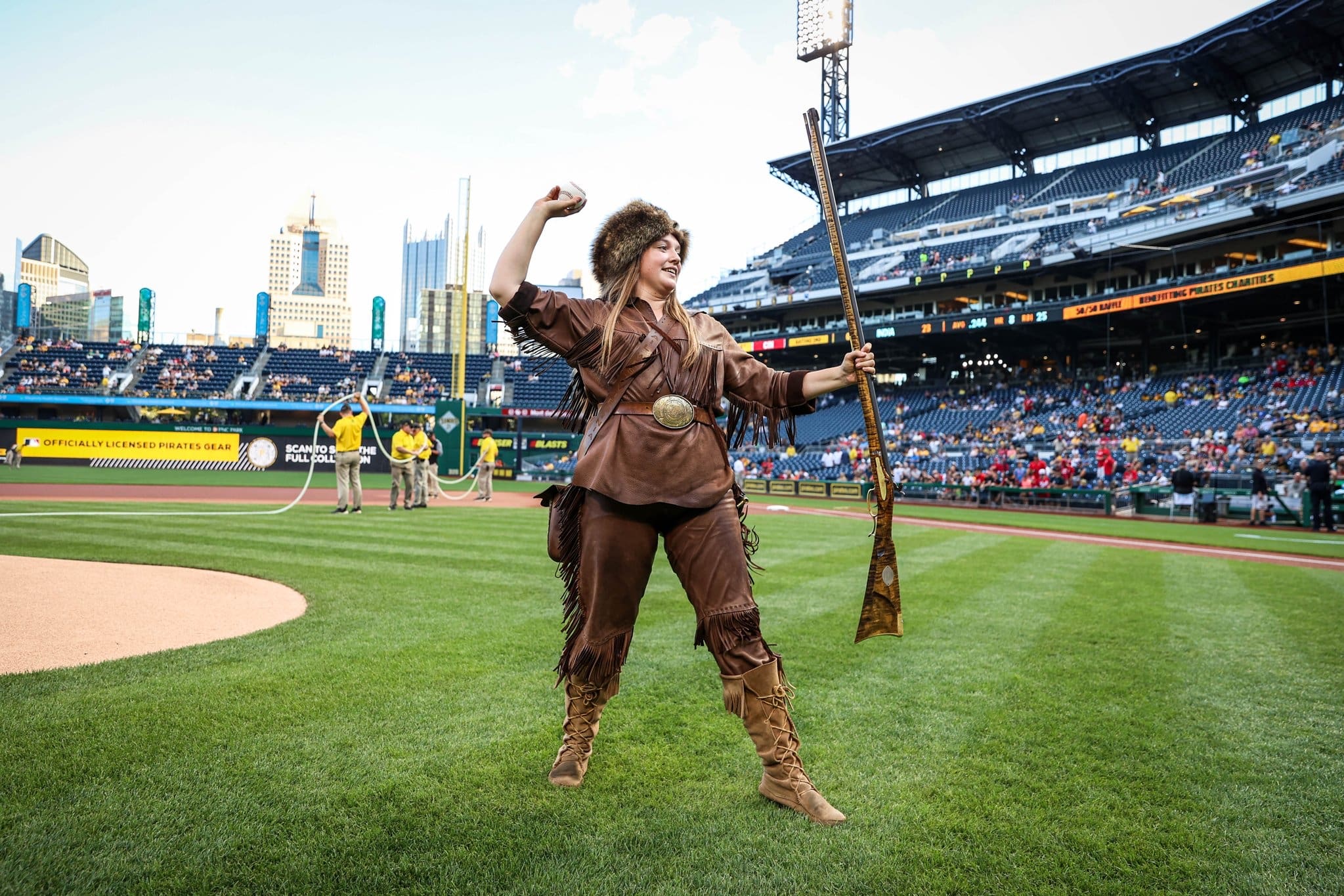 Mary the Mountaineer Throws First Pitch at PNC Park - WV Sports Now