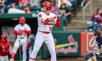 JJ Wetherholt with Cardinals minor league team