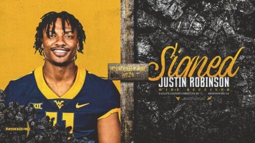 WVU Football WR Justin Robinson