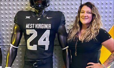 Kristin Coldsnow and WVU Coal Rush uniform