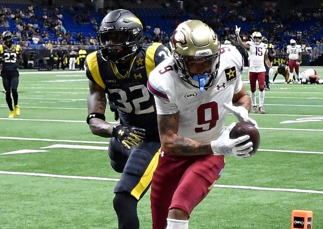 Marcus Simms scoring TD in UFL