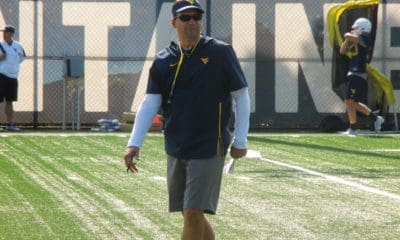 Neal Brown at practice