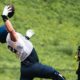 WVU Football OL Nick Krahe catch