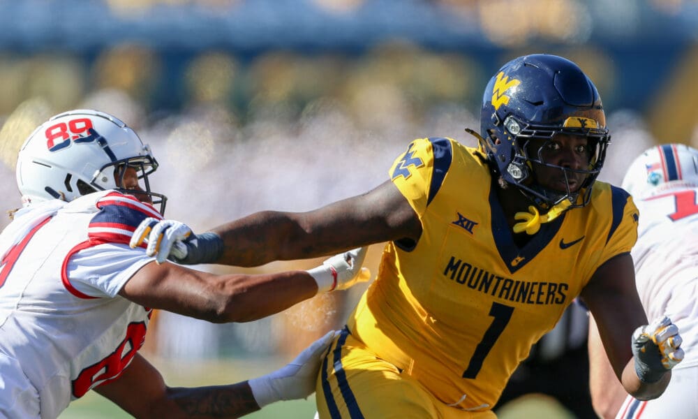 WVU Football DL Eddie Kelly Jr. against RMU