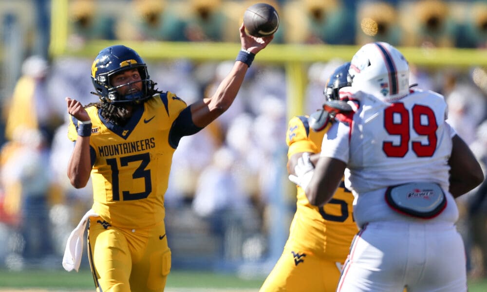 WVU Football QB Jaylen Henderson against RMU