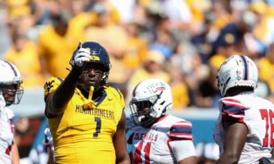WVU Football DL Eddie Kelly Jr. against RMU