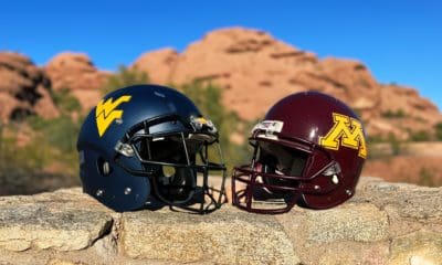 WVU Football and Minnesota Helmets