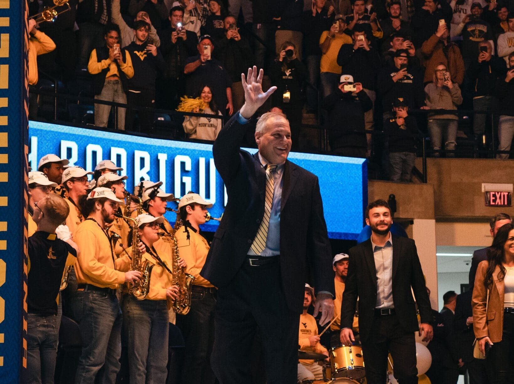 WVU Football HC Rich Rodriguez and WVU fans