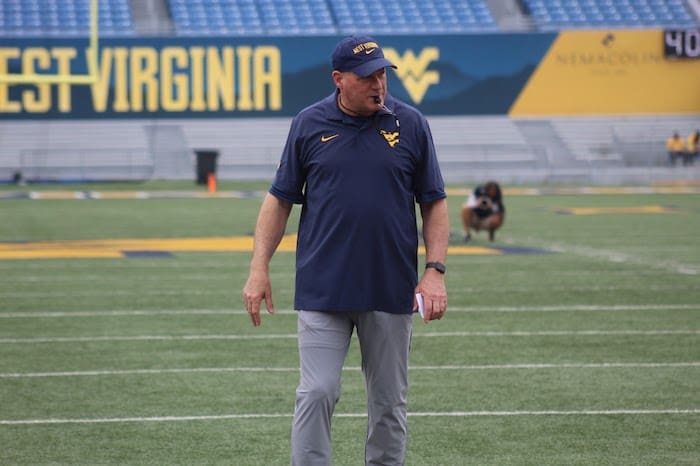 WVU Football HC Rich Rodriguez during practice