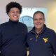 WVU Football OL recruit Richard Thigpen and Jack Bicknell