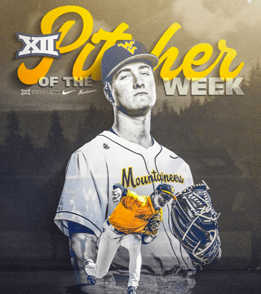 WVU pitcher Robby Porco named Big 12 Pitcher of the Week.