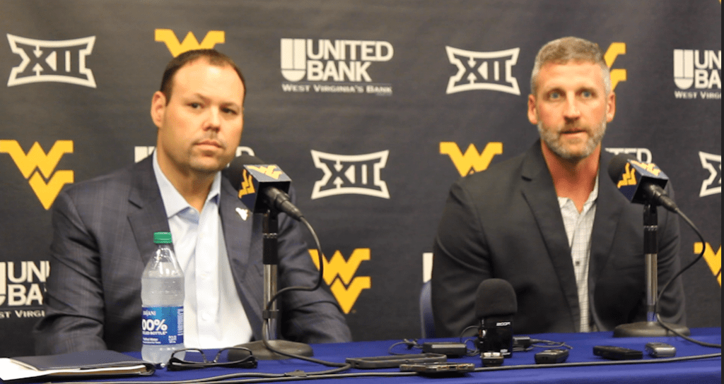 WVU AD Wren Baker and Josh Eilert