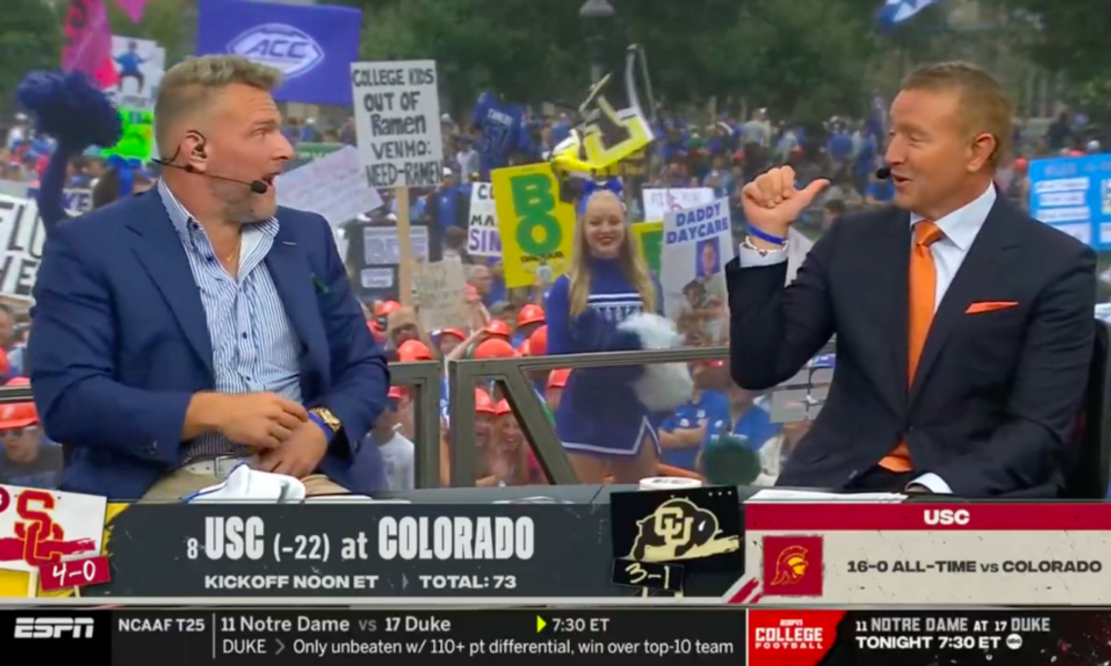 Pat McAfee and Kirk Herbstreit on College GameDay