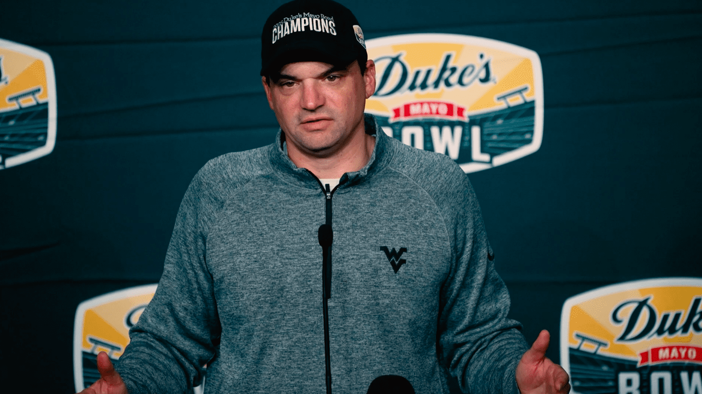 WVU HC Neal Brown after Mayo Bowl win