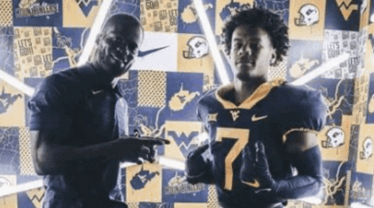 WVU Football RB Andre Devine with dad Noel Devine
