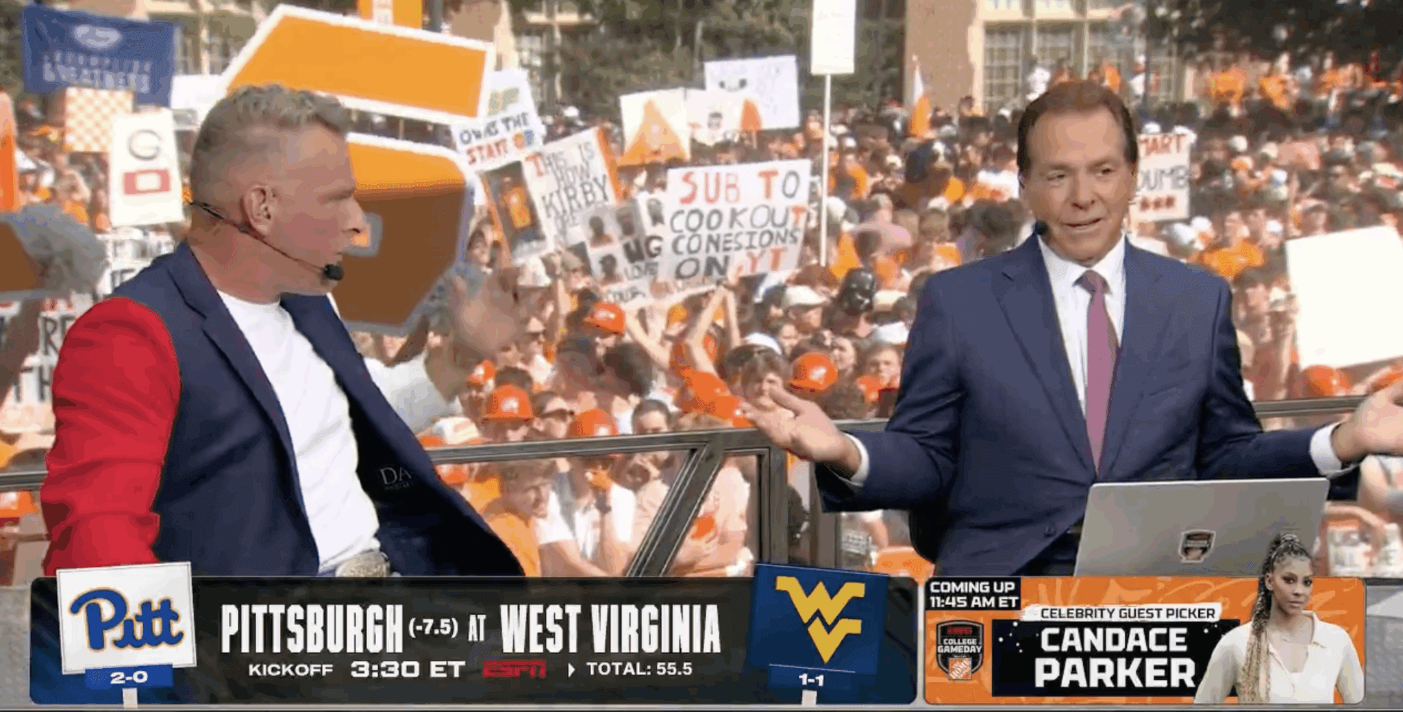 Pat McAfee and Nick Saban preview the Backyard Brawl on College GameDay.