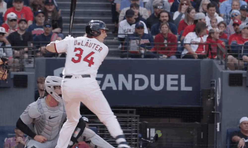 Chase DeLauter first MLB hit