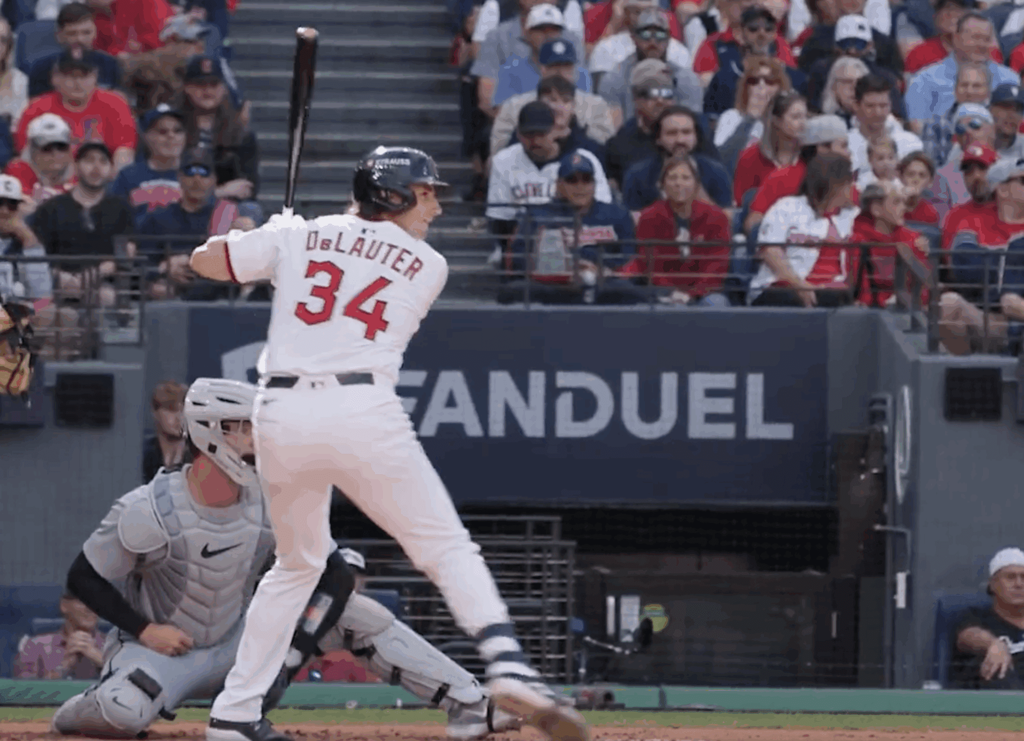 Chase DeLauter first MLB hit