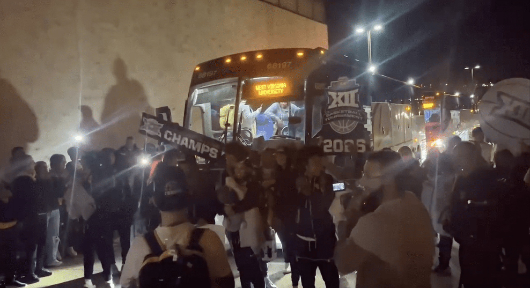 Fans welcome Big 12 champion Women basketball home