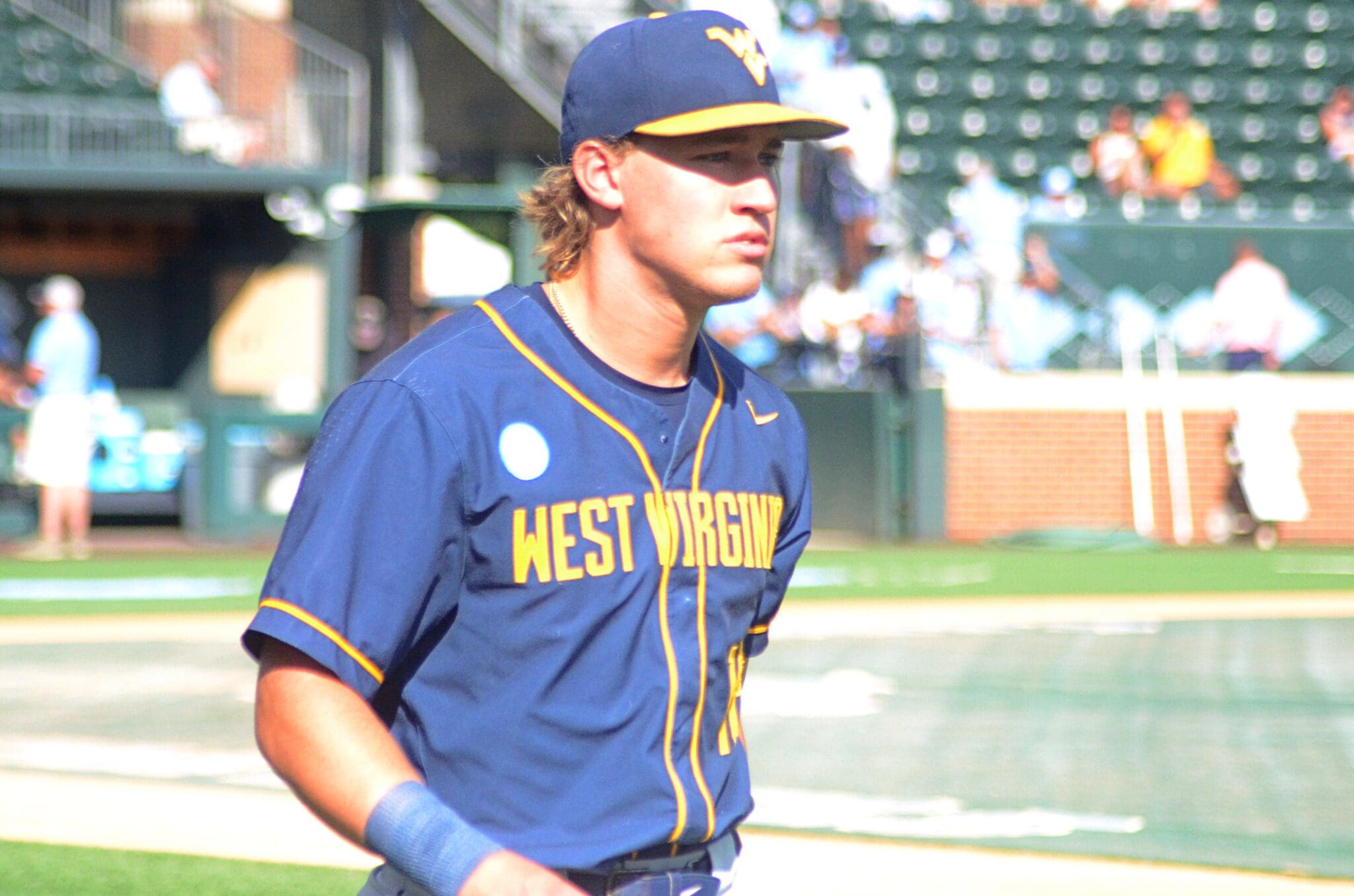 WVU Baseball Spencer Barnett during the Mountaineers' game against the Tar Heels in the NCAA Tournament Super Regionals on Friday, June 7, 2024, at Boshamer Stadium in Chapel Hill, N.C. (Mitchell Northam / WV Sports Now)