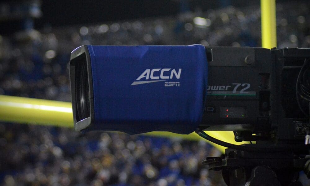 Conference Realignment ACC logo on camera