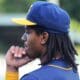 WVU Baseball Armani Guzman looks on as WVU played against North Carolina on June 8, 2024, in the Super Regionals of the NCAA Tournament at Boshamer Stadium in Chapel Hill, N.C. (Mitchell Northam / WV Sports Now)