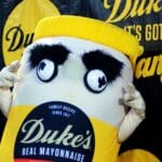 The Duke's Mayo Mascot on Dec. 27, 2023 at Bank of America Stadium in Charlotte, N.C. (Mitchell Northam / WV Sports Now)