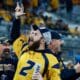 WVU Football fans cheer at the Duke's Mayo Bowl on Dec. 27, 2023 at Bank of America Stadium in Charlotte, N.C. (Mitchell Northam / WV Sports Now)