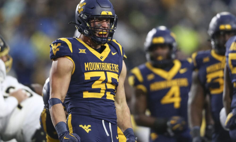 WVU Football LB Reid Carrico against UCF