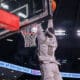 WVU Basketball center Mouhamed Sylla dunking