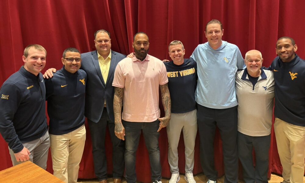 WVU Alumni like Drew Schifino with Ross Hodge