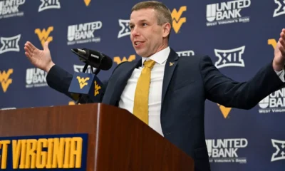 WVU Basketball HC Ross Hodge at intro press conference