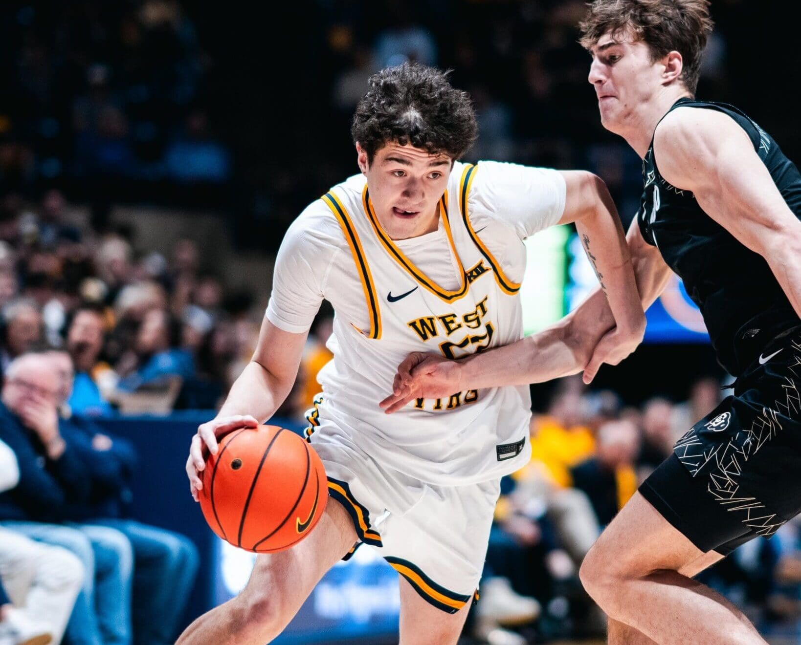 WVU Basketball Treysen Eaglestaff against Colorado