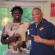 WVU Football DL coach William Green and Sammy Dantonka