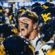 WVU Football LB Chase Wilson in Huddle