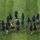 WVU Football Players on Law School Hill