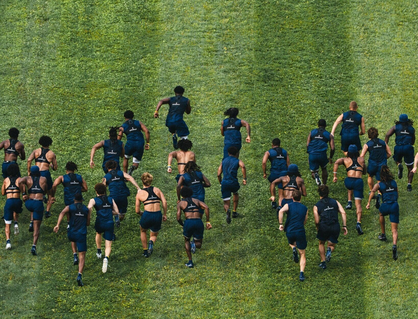 WVU Football Players on Law School Hill