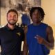 WVU Football QB Coach Rhett Rodriguez with Andre Phillip