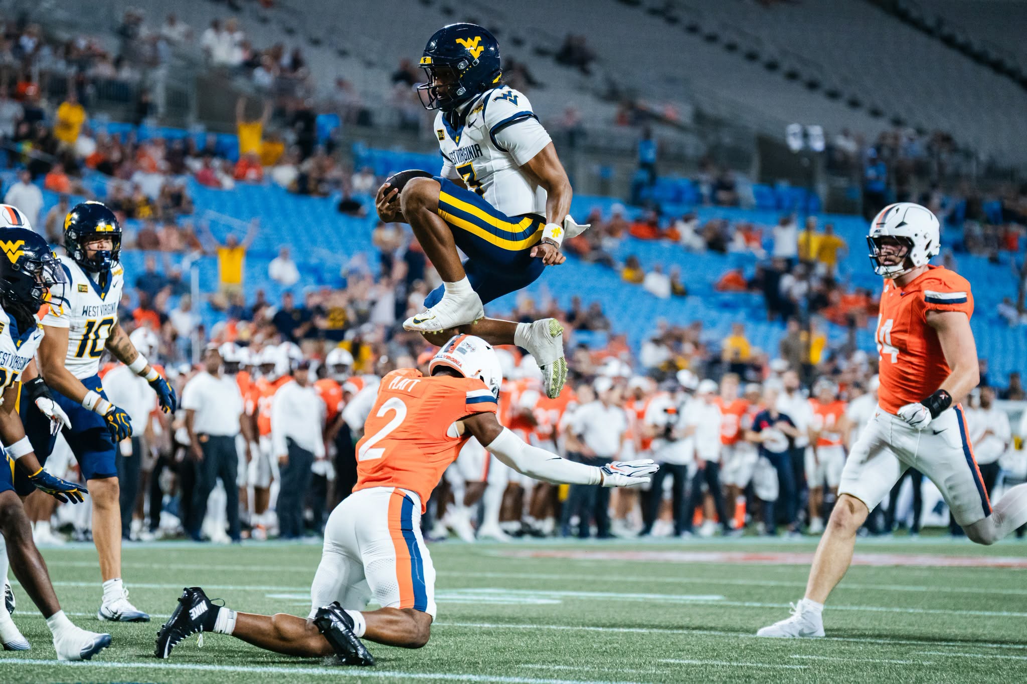 WVU Football QB Michael Hawkins poster play against Virginia