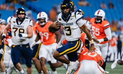 WVU Football QB Michael Hawkins running against Virginia