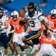WVU Football QB Michael Hawkins running against Virginia