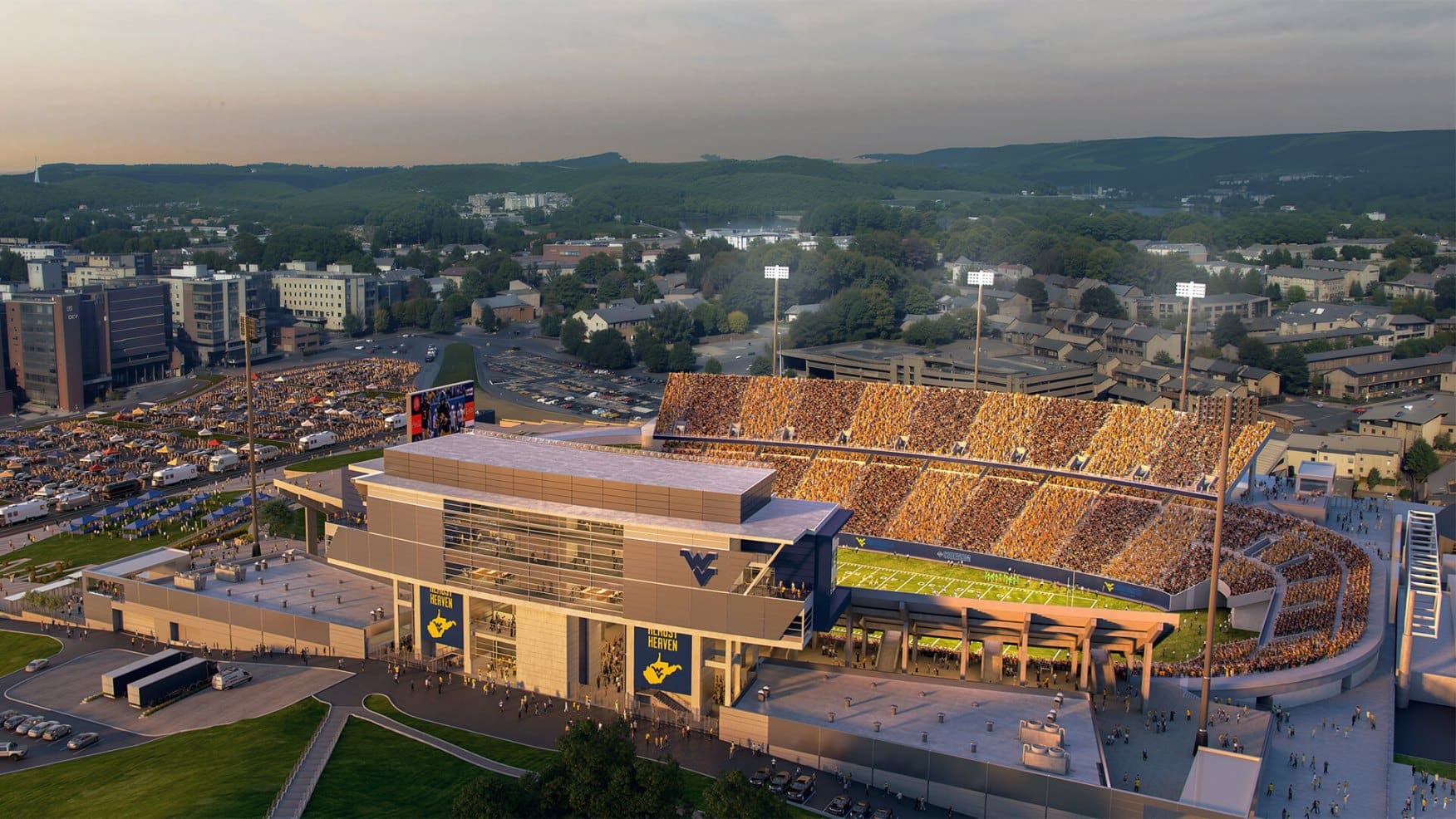 WVU Football West Tower Rendering