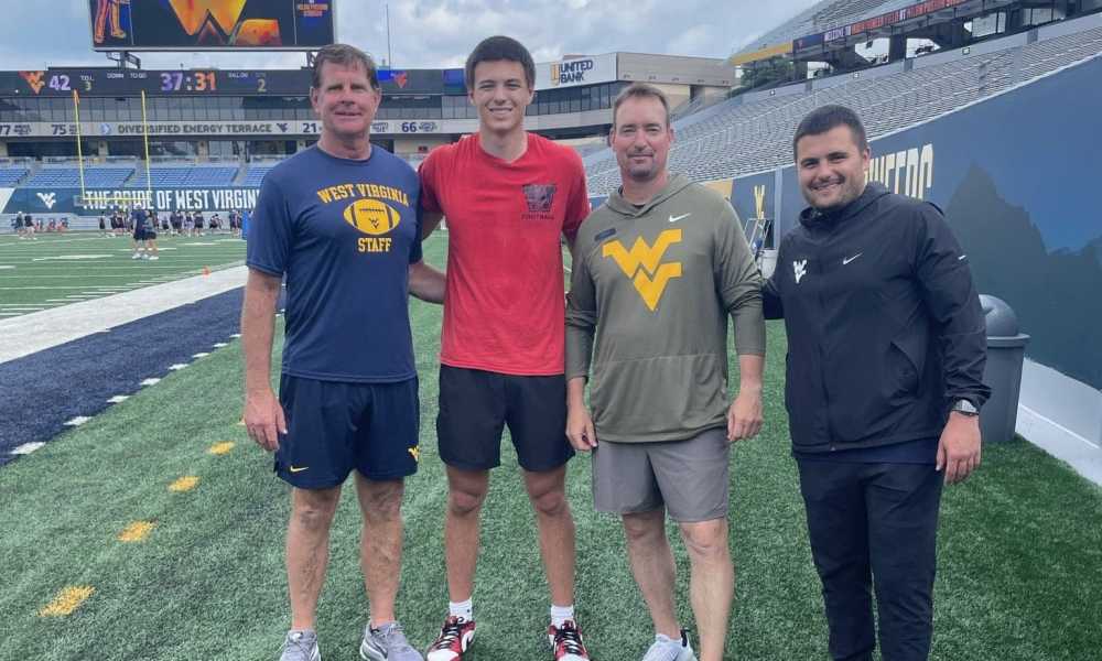 WVU Football long snapper Warren Flatt with Pat Kirkland