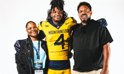 WVU Football safety Aaron Edwards and family