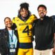 WVU Football safety Aaron Edwards and family