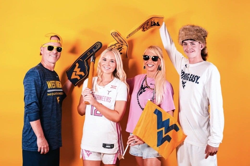 WVU Women's Basketball Kayli Kellogg with Mark Kellogg