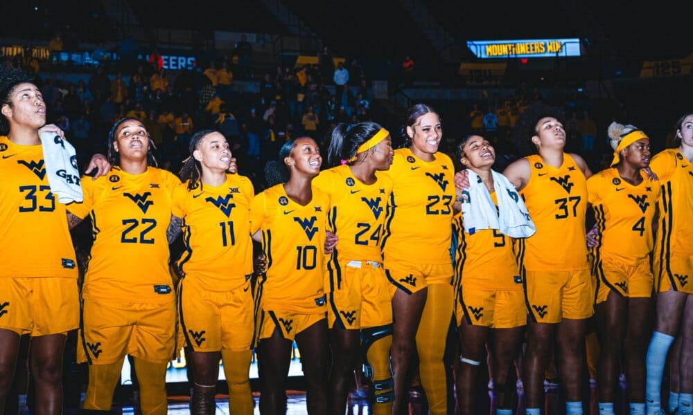 WVU Women's Basketball team singing Country Roads