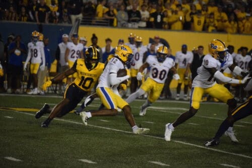 WVU Football Jared Bartlett against Pitt in Backyard Brawl